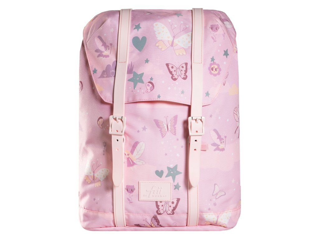 Frii of Norway Ergonomická školní taška Pink Butterfly 22L
