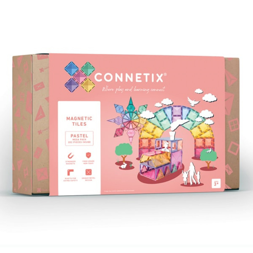 Connetix Magnetická stavebnice - Pastel Mega Pack 202 ks