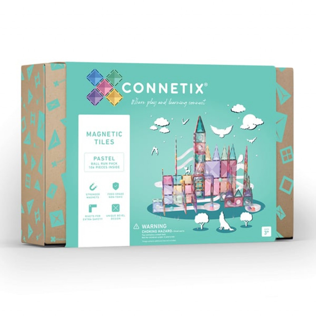 Connetix Magnetická stavebnice - Pastel Ball Run Pack 106 ks