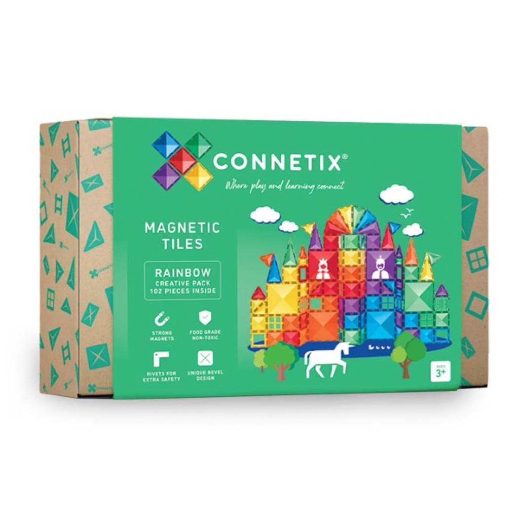 Connetix Magnetická stavebnice - Rainbow Creative Pack 102 ks