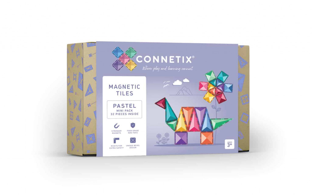 Connetix Magnetická stavebnice - Pastel Mini Pack 32 ks