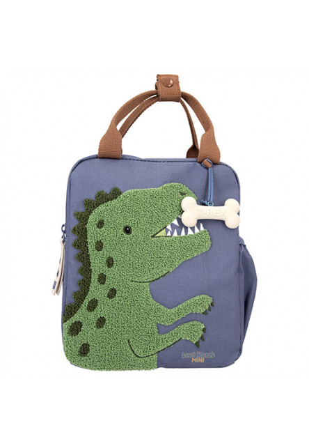 Batůžko-taška - modrá, zelený plyšový T-Rex Dino World
