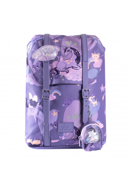 Školní batoh Retro Unicorn Purple 22L Frii of Norway