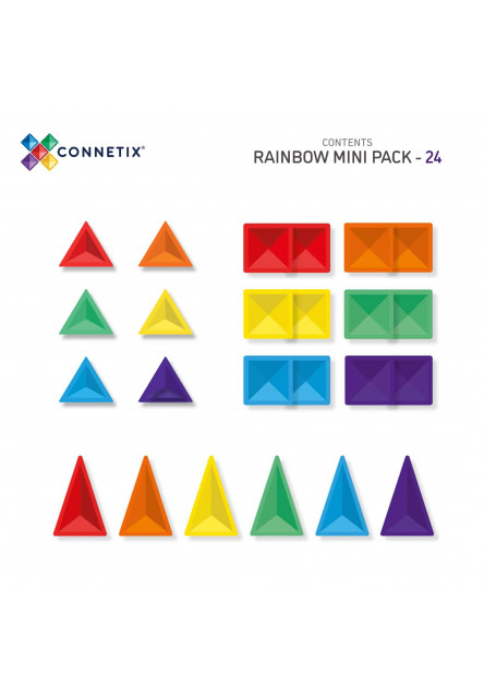 Magnetická stavebnice - Rainbow Mini Pack 24 ks