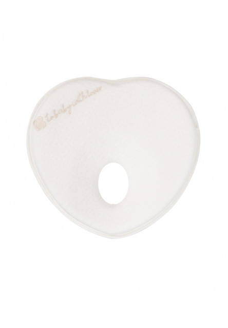 Ergonomický polštářek z paměťové pěny Heart Airknit White KikkaBoo