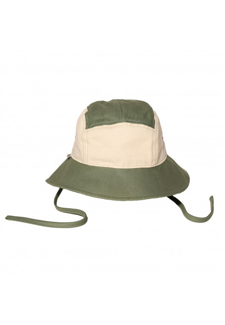 KiETLA klobúčik s UV ochranou 0-1 rok (Natural / Green) KiETLA