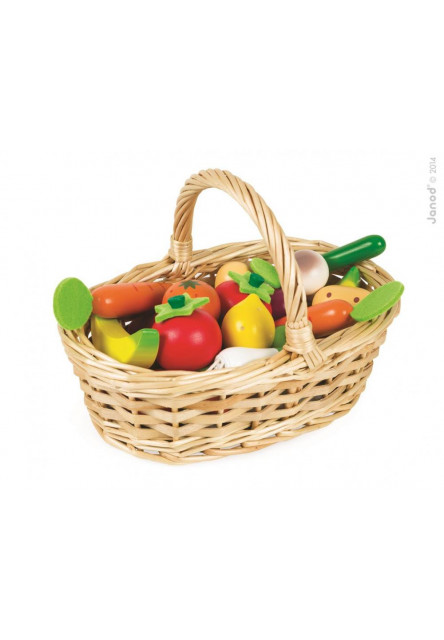 Zelenina a Ovoce v košíku 24 ks Janod