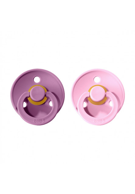 Colour dudlíky z přírodního kaučuku 2ks - velikost 1 (Lavender / Baby Pink) BIBS